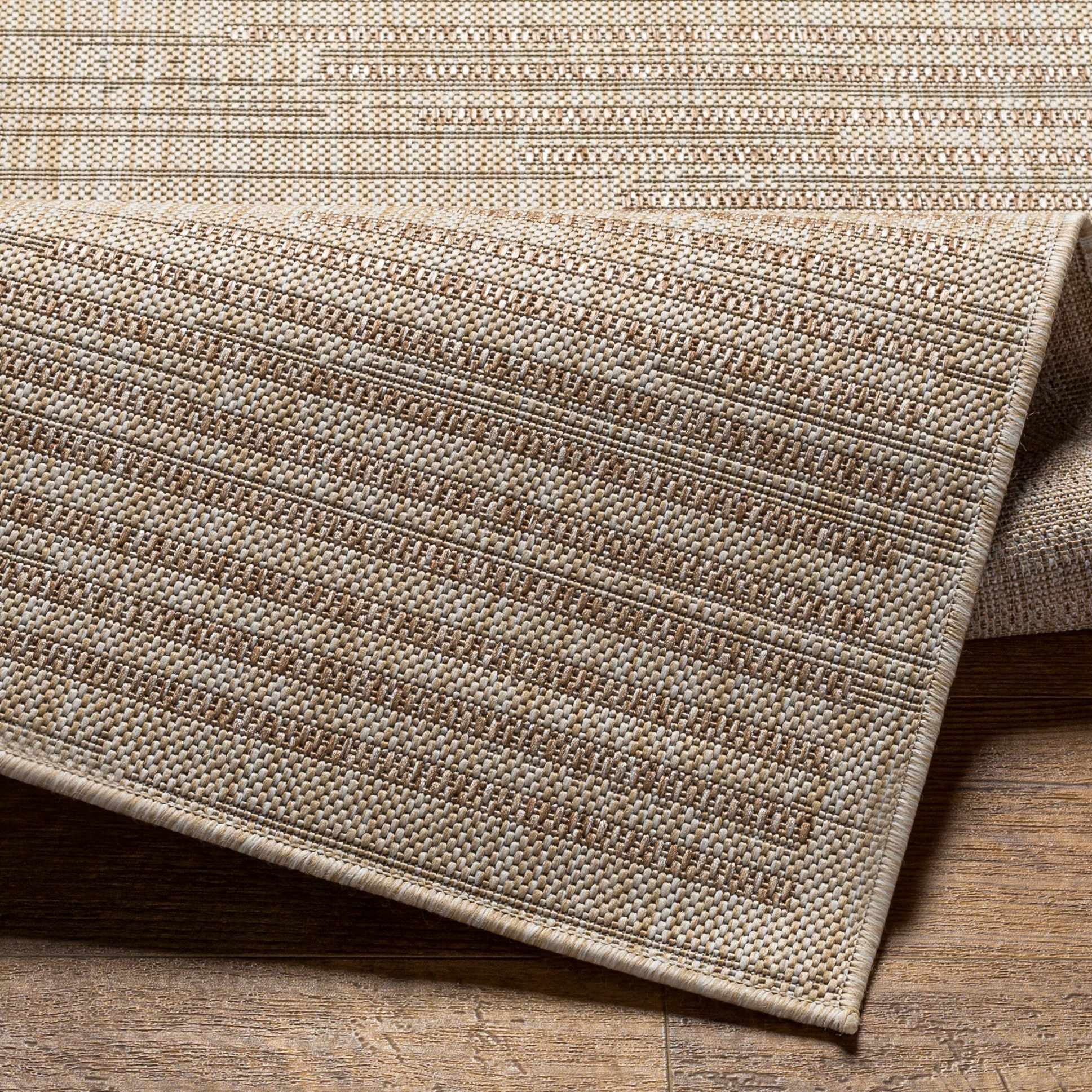 Hauteloom Winmalee Living Room, Bedroom Patio Outdoor Area Rug - Bohemian, Transitional - Tan, Cream, Beige - 5'3" x 7'