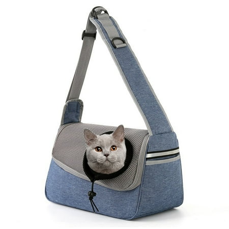 One Shoulder/Crossbody Design  Breathable Mesh for Cats & Dogs  Portable and Comfortable for Easy Transportation Pet Travel Bag
