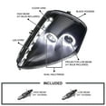 thumbnail image 3 of Spec-D Tuning Black Dual Halo LED Strip Projector Headlights Compatible with 2000-2005 Mitsubishi Eclipse, Left + Right Pair Headlamps Assembly, 3 of 7