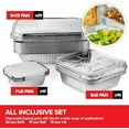 thumbnail image 2 of Disposable Foil Pans with Lids (Set of 40) Heavy Duty Aluminum Pans with Lids (20) 9x13, (10) 8x8, (10) 1-Lb Baking Tins with Covers for Cooking, Heating, Storing, Holiday Dinner Meals, 2 of 7