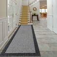 thumbnail image 3 of Findosom 2.6'x12' Hallway Runner Rug Non Slip Entryway Mat with Rubber Backing,Heavy-duty Durable Entryway Floor Mat Machine Washable Doormat,Laundry Runner Rug for Garage Kitchen,Black, 3 of 9