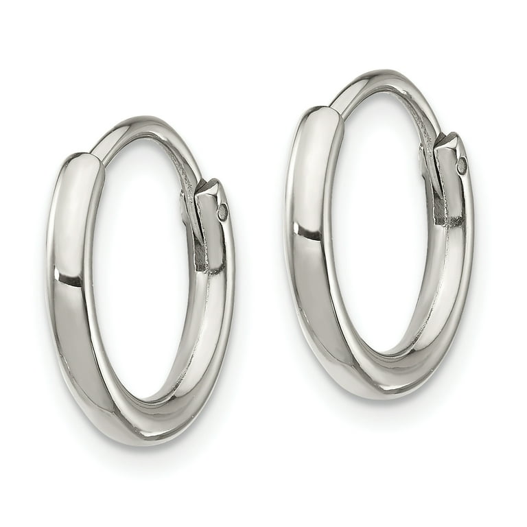 Stainless steel endless hoop earrings discount