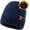 94586_navy blue, variant on Merino Wool Beanie, Fleece Lined Cold Weather Winter Knit Skull Cap, Navy Blue, X-Large XX-Large