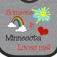 thumbnail image 4 of Inktastic Someone in Minnesota Loves Me Boys or Girls Baby Bib, 4 of 4