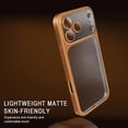 thumbnail image 3 of Poweltek Electroplating Matte Clear Back Case For iPhone 17, Shockproof Slim Anti-Frost Lens Protector Protective Cover, Silver, 3 of 7