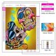 thumbnail image 2 of Mosaico de pintura de diamantes, besándose grafiti fresco, calaveras masculinas y femeninas, Kit de punto de cruz de cristal completo, decoración de pared de Bar de Halloween, 2 of 3