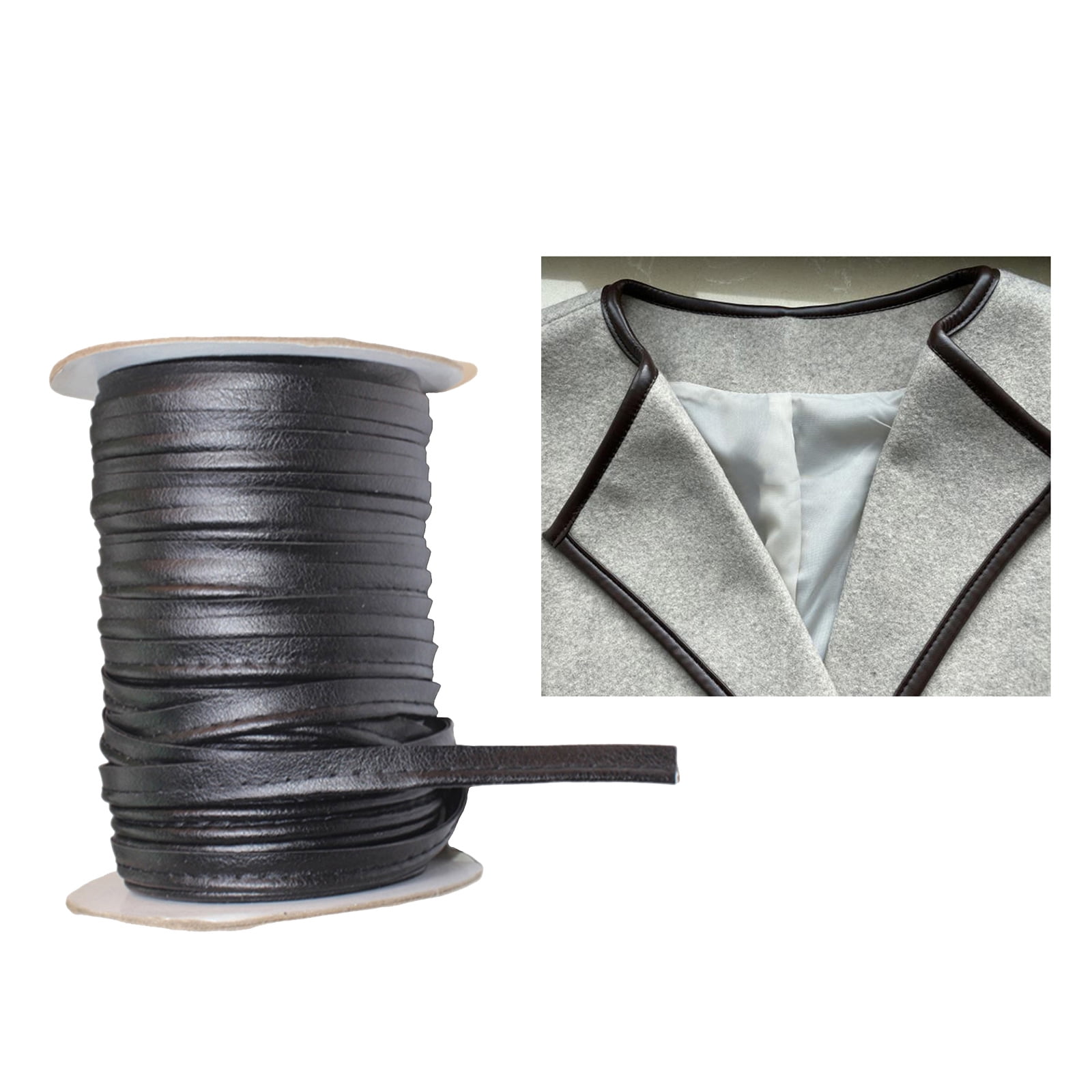 Faux Leather Fold Bias Tape Binding Tape for Garment Sewing Piping Patch