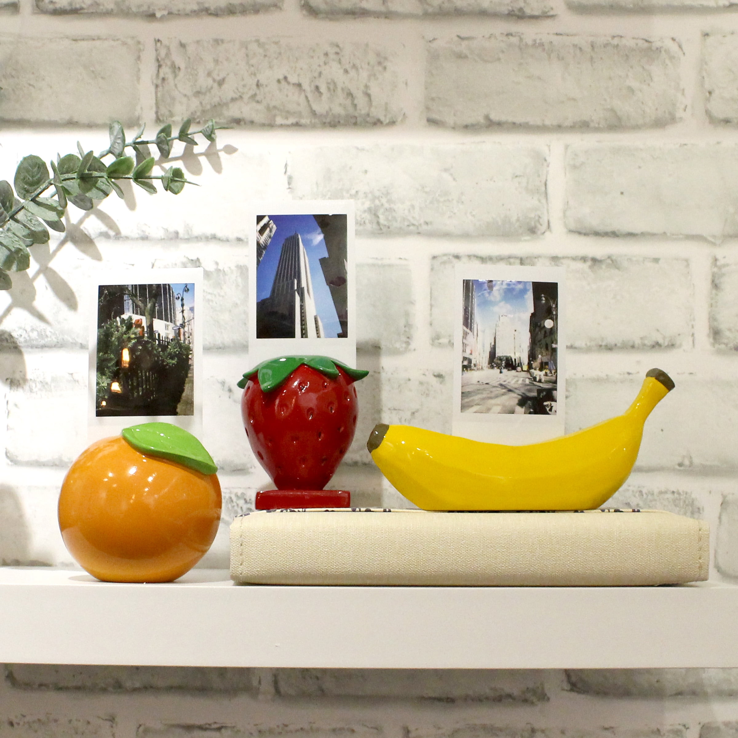 OneDesign Home Figural Fruit Instant Photo Frame 3 Piece Gift Set