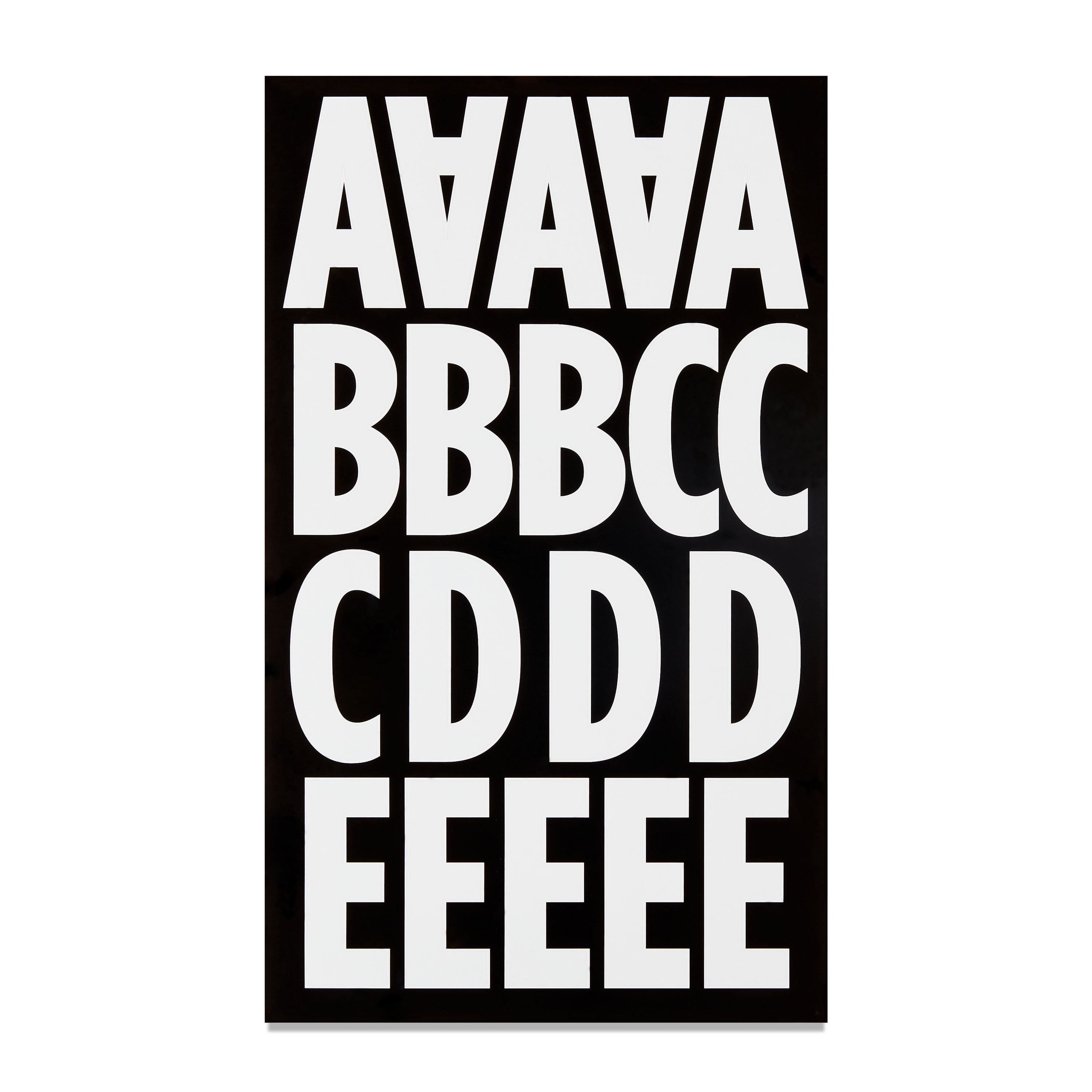 Hello Hobby Extra Large White Sans Serif Alphabet Stickers, 120 Count