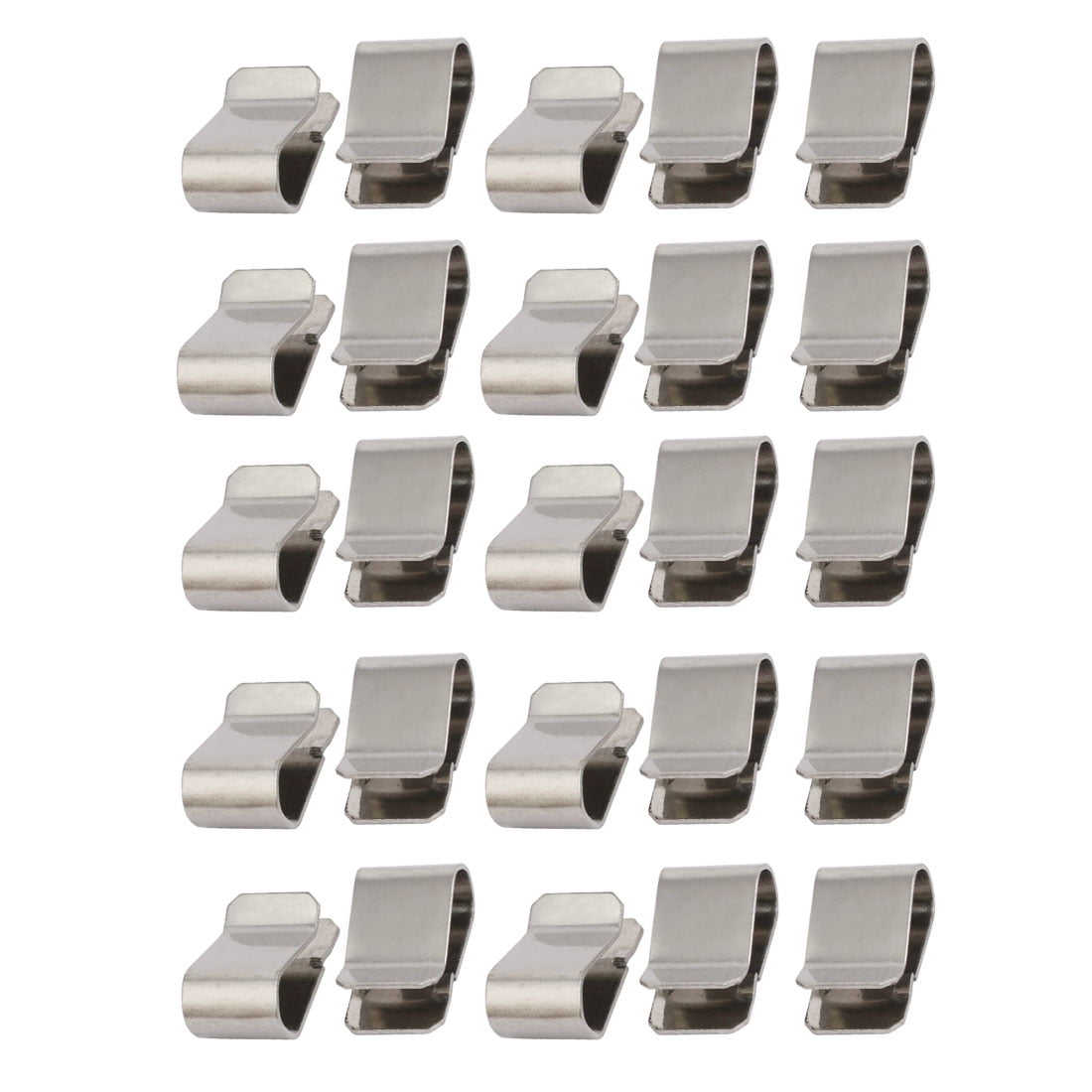 25pcs Stainless Steel Spring U Clip Silver Tone 21.4mm x 12mm Walmart