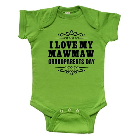 

Inktastic Grandparents Day I Love My Mawmaw Gift Baby Boy or Baby Girl Bodysuit