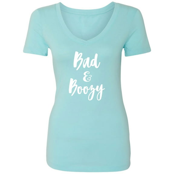 Bad & Boozy Womens V-Neck T-Shirt