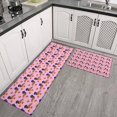 thumbnail image 2 of Pink Dachshund Chips Kitchen Rugs Sets Of 2,Anti Fatigue Kitchen Mat Rugs Non Slip Washable,Decorative Kitchen Floor Mats for Kitchen,Sink,Laundry,17"x30"+17"x47", 2 of 7