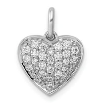 Auriga Fine Jewelry 14K White Gold 1/2ct. Diamond Heart Pendant for Women