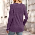thumbnail image 5 of Stamzod Fall 2026 Womens Fashion Knit Top Crewneck Scalloped Long Sleeve Blouses Dressy Casual Ribbed Tunic Tops, 5 of 8