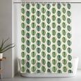 thumbnail image 5 of Tropical Leaf Extra Long Shower Curtain Set, Waterproof Shower Curtains for Bathroom, Boho Green Monstera Palm Leaves Botanical Beige Washable Fabric Bath Curtain for Bathtub with Hooks 72x96 Inches, 5 of 9