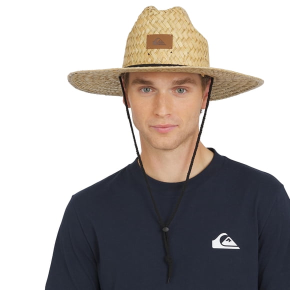 Sombrero Quiksilver Lifeguard de Ala Ancha de Paja Natural Talle L/XL