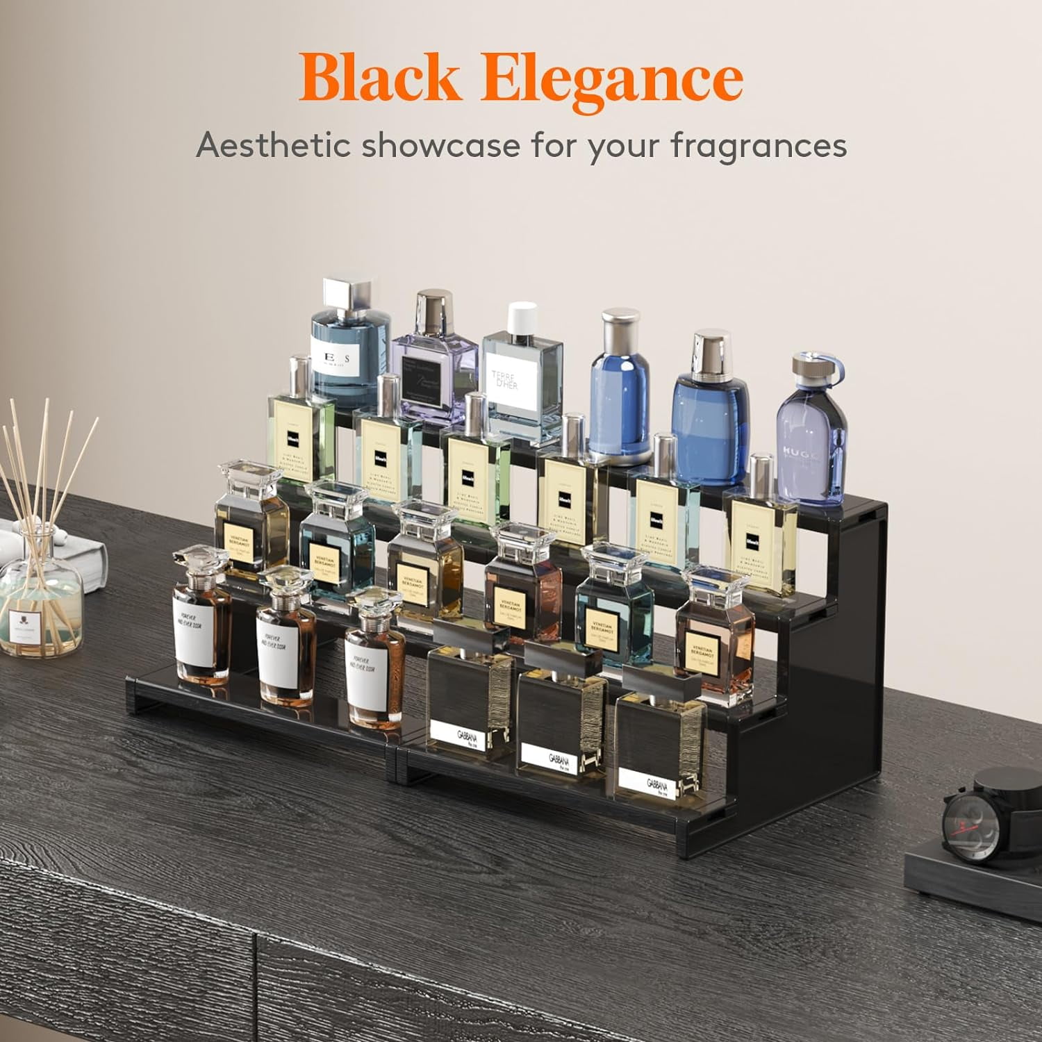 Lifewit Cologne Organizer, 9" Cologne Stand, 4 Tier Perfume Stand Organizer, Bathroom Countertop Organizer