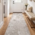 thumbnail image 2 of UERMEI 3x8 Washable Runner Rugs for Hallway, Modern Abstract Non Slip Indoor Rug for Entryway Doormats Bedroom Kitchen, Vacuum-Friendly Home Decor Carpet, Beige Brown, 2 of 7