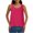 Hot Pink, variant on Women's Casual Round Neck Short Sleeve T-Shirt Back Slit Top Solid Color Basic Tee Relaxed Fit Streetwear Fashion Comfy Travel Shirt, Blue M
