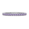 thumbnail image 1 of 925 Sterling Silver Stacking Women Wedding Ring 0.60 Ct Amethyst Eternity Raquel, 1 of 3