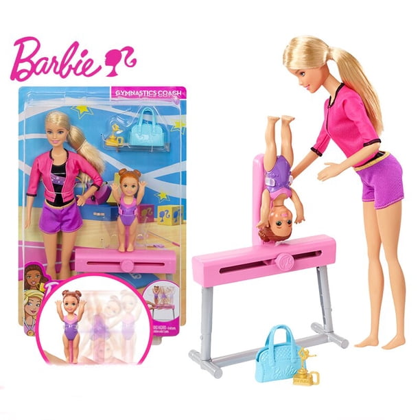 Barbie, puedes ser cualquier cosa, entrenador de patinaje sobre hielo, juego de muñecas, entrenador rubio, muñeca Runette Balance Beam, colección de modelos de Anime, regalos xuanjing unisex