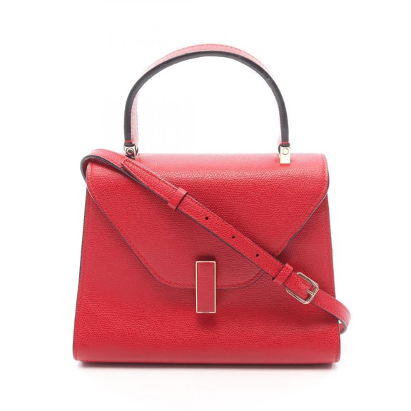 Pre-Owned Valextra Mini Iside 2-Way Shoulder Bag/Handbag, Leather, Women's, Red