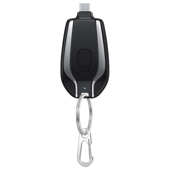 Keychain Portable Charger,1500mAh Mini Power Emergency Pod Key Ring Cell Phone Charger,Ultra-Compact External Fast Charging Power Bank Battery Pack for iPhone,Android