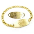 thumbnail image 1 of MedicEngraved Yellow Gold Stainless Steel Custom Medical Alert Bracelet - 5mm Figaro Link, 1 of 7