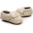 thumbnail image 7 of Leather Baby Moccasins Hard Soled Tassel Crib Toddler Shoes for Boys and Girls, 7 of 7