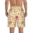 thumbnail image 3 of KLL Fall Pumpkin Men's Casual Summer Beach Shorts Hawaiian Shorts with Pockets-X-Large, 3 of 5