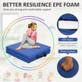 thumbnail image 5 of YRLLENSDAN,6X2 Ft,Gymnastics Mats for Tumbling At Home,Foldable Yoga Mat,Exercise Mat Thick,Suitable for Children And Adults,Indoor,Blue, 5 of 7