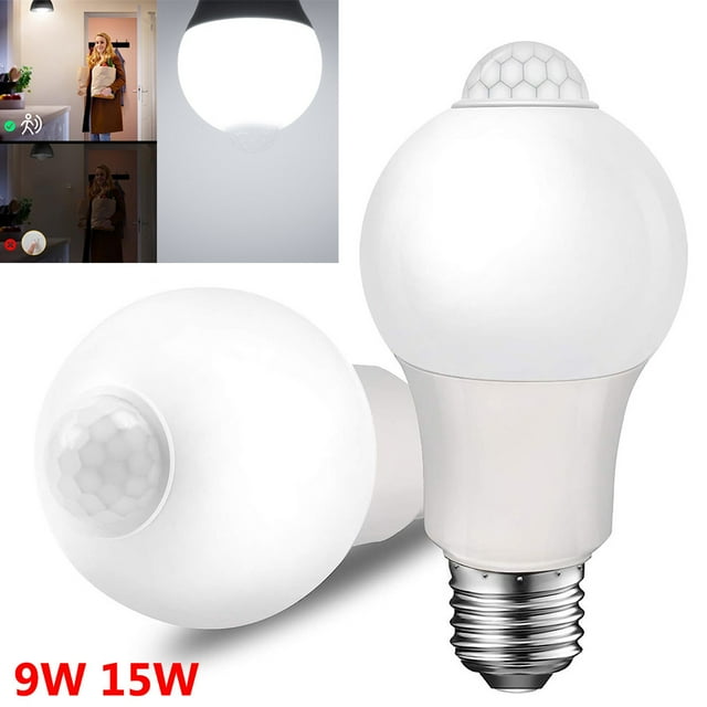 Motion Sensor Light Bulbs,E27 Base Motion Sensor Outdoor Indoor Light