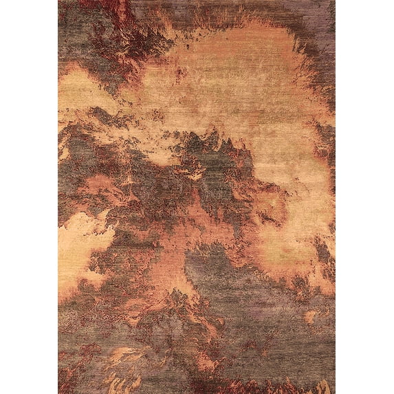 Ahgly Company Indoor Rectangle Oriental Brown Industrial Area Rugs, 6' x 9'