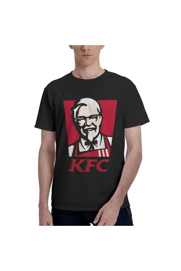 Kfc Logo Men'S Basic Short Sleeve T-Shirt Fad Black Large