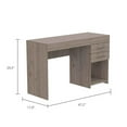 thumbnail image 5 of Deon Light Gray Two Drawer Computer Desk, 5 of 5