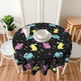 thumbnail image 6 of Easter Eggs Tablecloth, Cute Bunny Table Cloth for Party Decoration, Round 60 Inch, Happy Easter Themed Tablecloths for Dinner Kitchen Party Picnic, 6 of 6