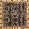 thumbnail image 1 of Ahgly Company Indoor Square Abstract Bakers Brown Abstract Area Rugs, 4' Square, 1 of 6