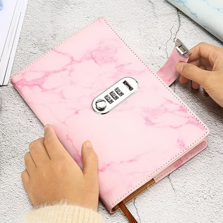 GiLiling Stationery Notebook Password Journal with Lock Diary Creative Password Diary Student Handbook Notepad Locking Journal Hand Account Diary
