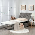 thumbnail image 2 of Costway Modern Solid Wood Folding Beds with Ottoman, Grey, 2 of 11