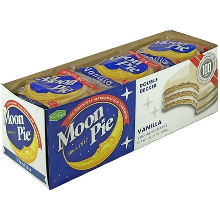 Moonpie Double Decker Vanilla Marshmallow Sandwich 2.75 oz Pack of 81