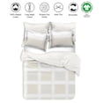 thumbnail image 4 of Delara GOTS Certified 100% Organic Cotton Check Reversible Print Duvet Cover and Sham Set of 2, King 108 "X92", Beige, 4 of 6