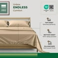 thumbnail image 4 of THREAD SPREAD 100% Organic Cotton Full Size Sheets - Percale Weave Cotton Sheets (4 PC, Taupe), Soft Cooling Luxury Hotel Sheet Set, 4 of 7