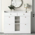 thumbnail image 3 of Aukfa Shoe Cabinet with 4 Flip Drawers and 2 Storage Drawers - White, 3 of 10