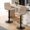 Beige, variant on Walktory Bar Stools Set of 2, Swivel Adjustable Counter Height Chairs Khaki