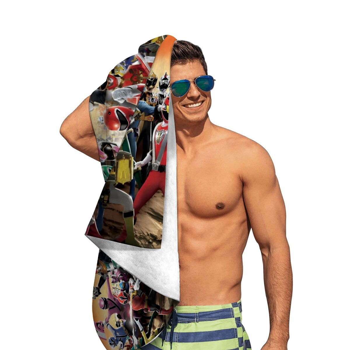 Beach Towel for Mighty Morphin Power Rangers Kids Boys Girs Gifts Pool Towels Quick Dry Sand Free Beach Blanket for Travel Camping Vacation Microfiber 30×60 inch