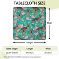thumbnail image 2 of German Shepherd Dog and Flower Square Fitted Tablecloth with Elastic Edge,Square Table Cover,Washable Elastic Table Cover for Home Kitchen Party Decor 34"x34", 2 of 6