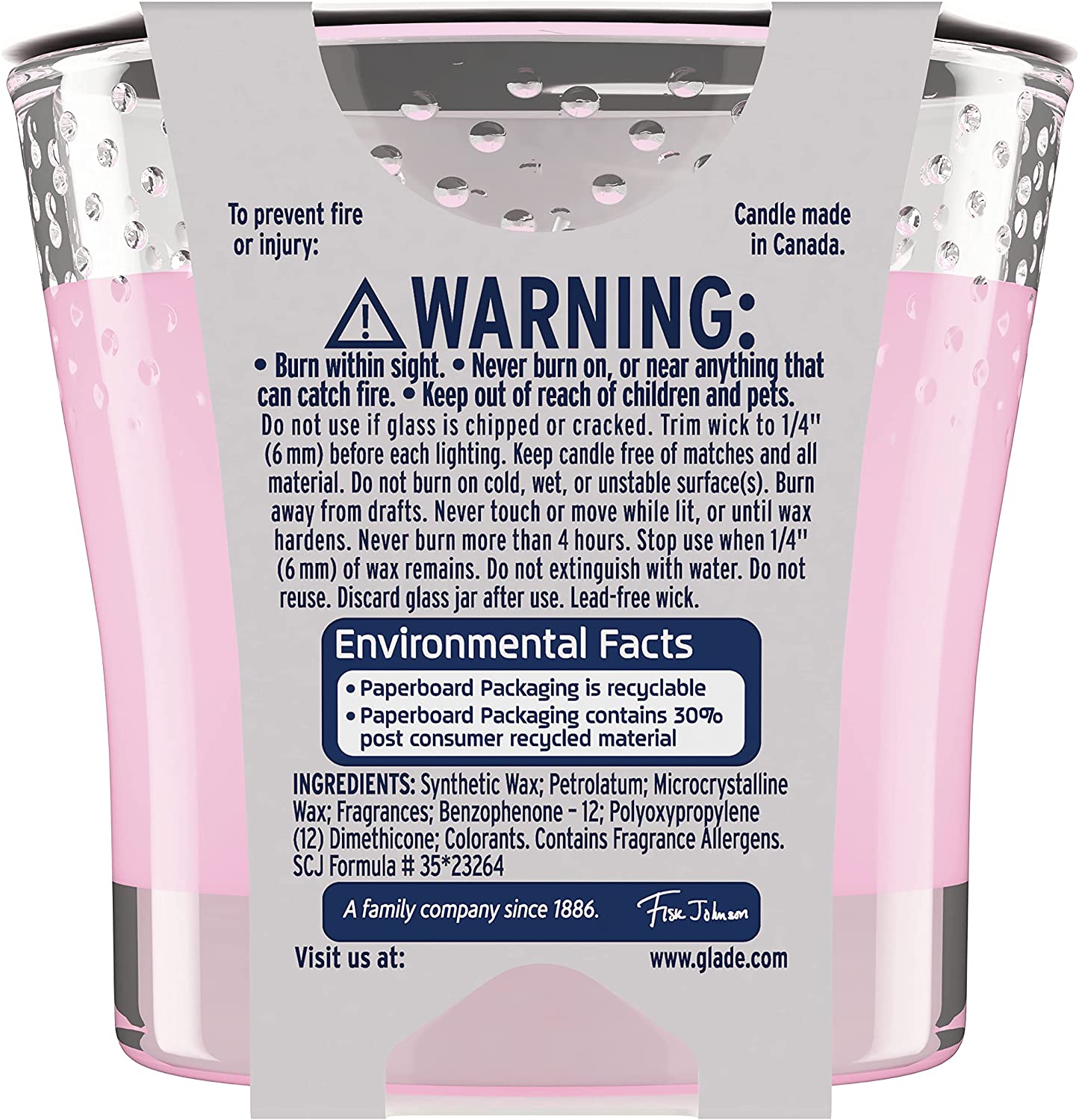 Jar Candle Air Freshener, Angel Whispers, 3.4 oz
