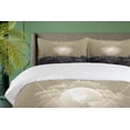 thumbnail image 4 of Ambesonne Indie Duvet Cover Set, Life Is Perfect Vintage, 2-Calking, Tan Dark Taupe White, 4 of 7
