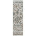 thumbnail image 4 of SAFAVIEH Casablanca Merton Abstract Moroccan Wool Shag Runner Rug, Grey/Olive, 2'3" x 8', 4 of 8